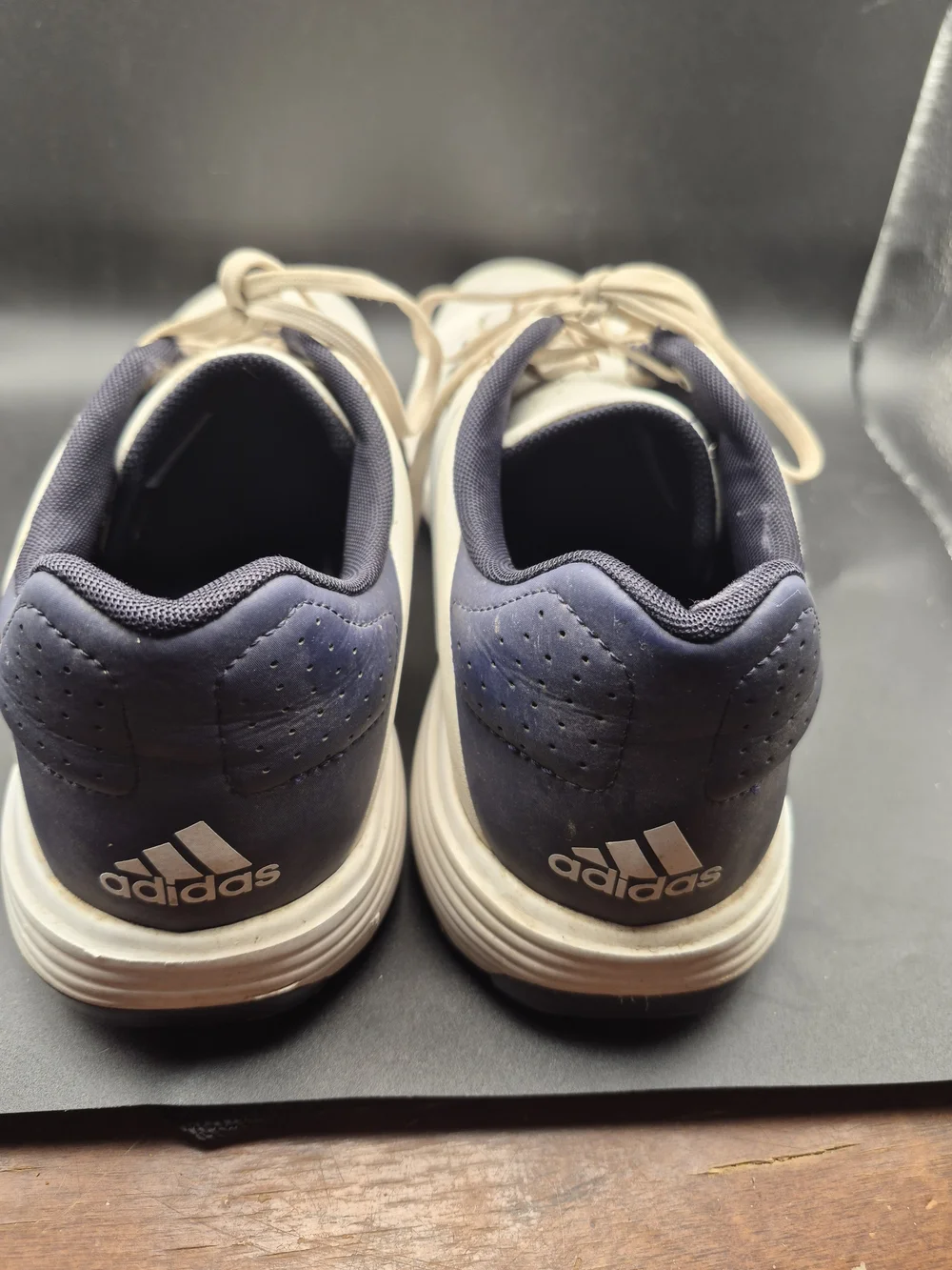 Adidas Bounce Men's White and Navy Golf Shoes